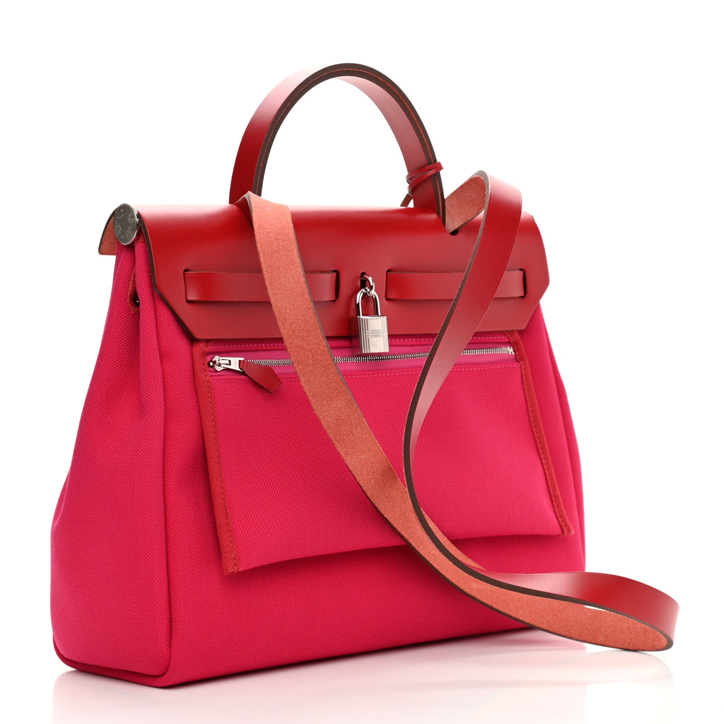 Military Toile Vache Hunter Herbag Zip PM 31 Rose Mexico Rouge Piment