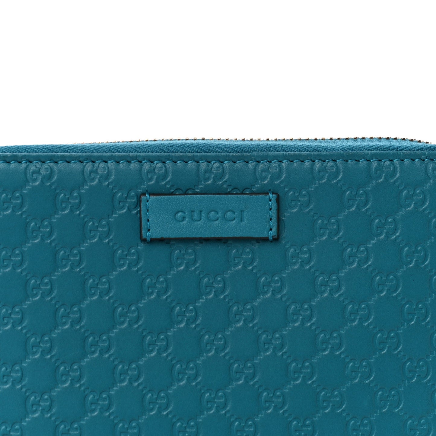 Microguccissima Zip Around Organizer Wallet Deep Cobalt