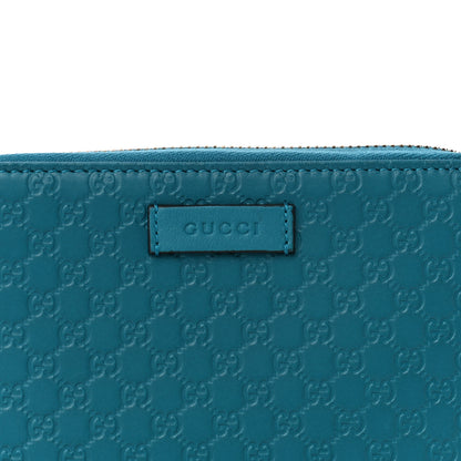 Gucci Microguccissima Zip Around Organizer Wallet Deep Cobalt 6 of 12