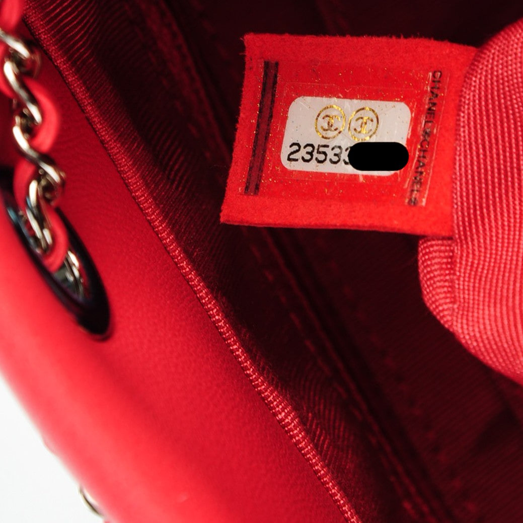 Chanel Lambskin Quilted Cuba Drawstring Tote Coral 8 of 8