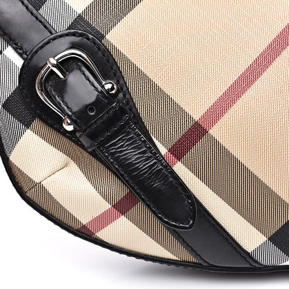 Burberry Supernova Check Buckle Hobo Black 16 of 18