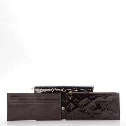 Louis Vuitton Vernis Pochette Felicie Chain Wallet Amarante 9 of 9