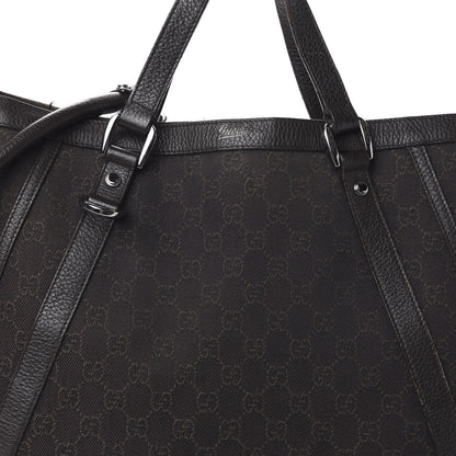 Gucci Monogram Medium Abbey Convertible Tote Dark Brown 7 of 9