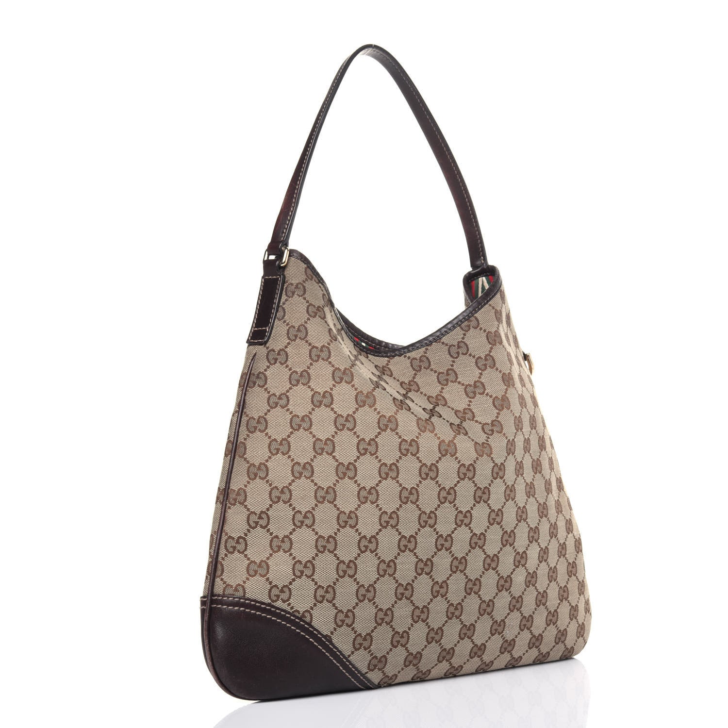 Gucci Monogram Medium New Britt Hobo Dark Brown 3 of 18
