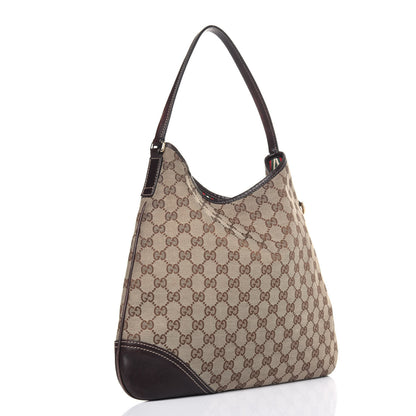 Gucci Monogram Medium New Britt Hobo Dark Brown 3 of 18