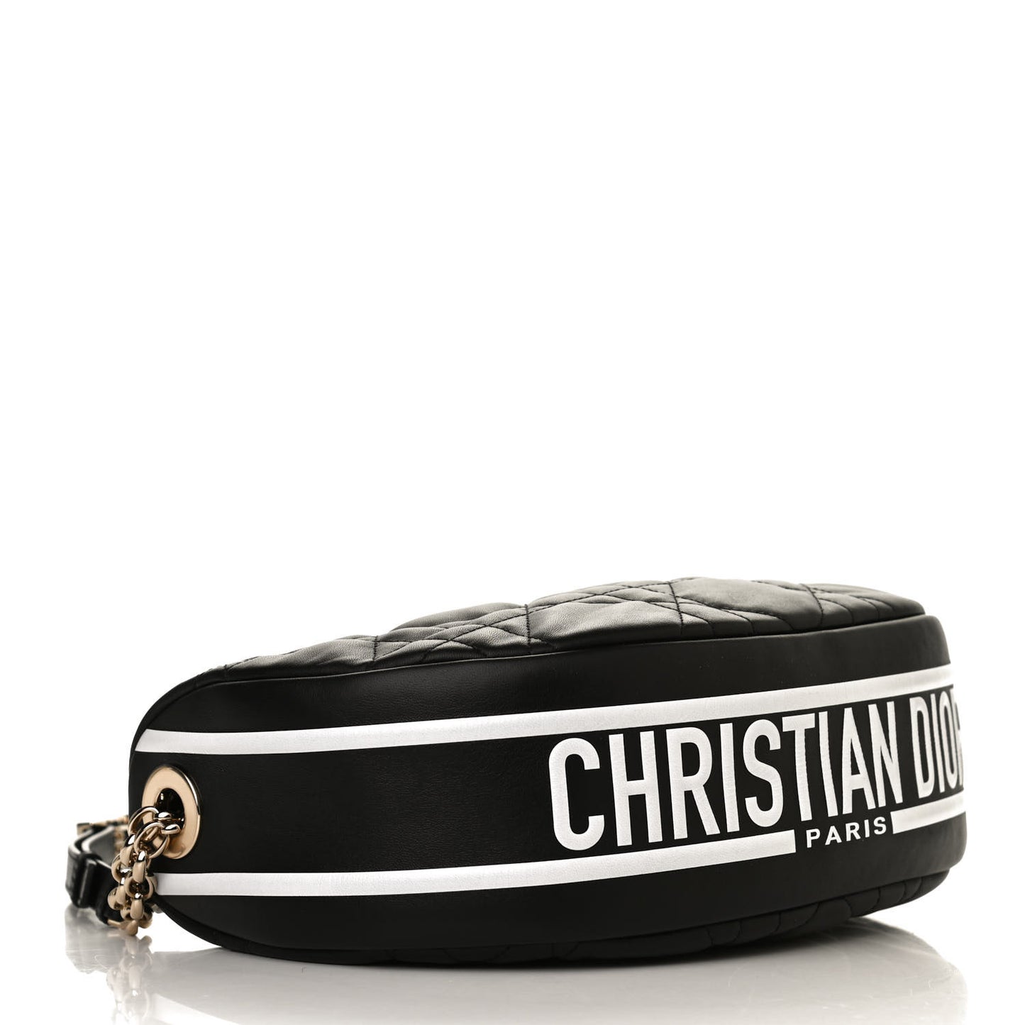 Lambskin Cannage Medium Dior Vibe Hobo Bag Black