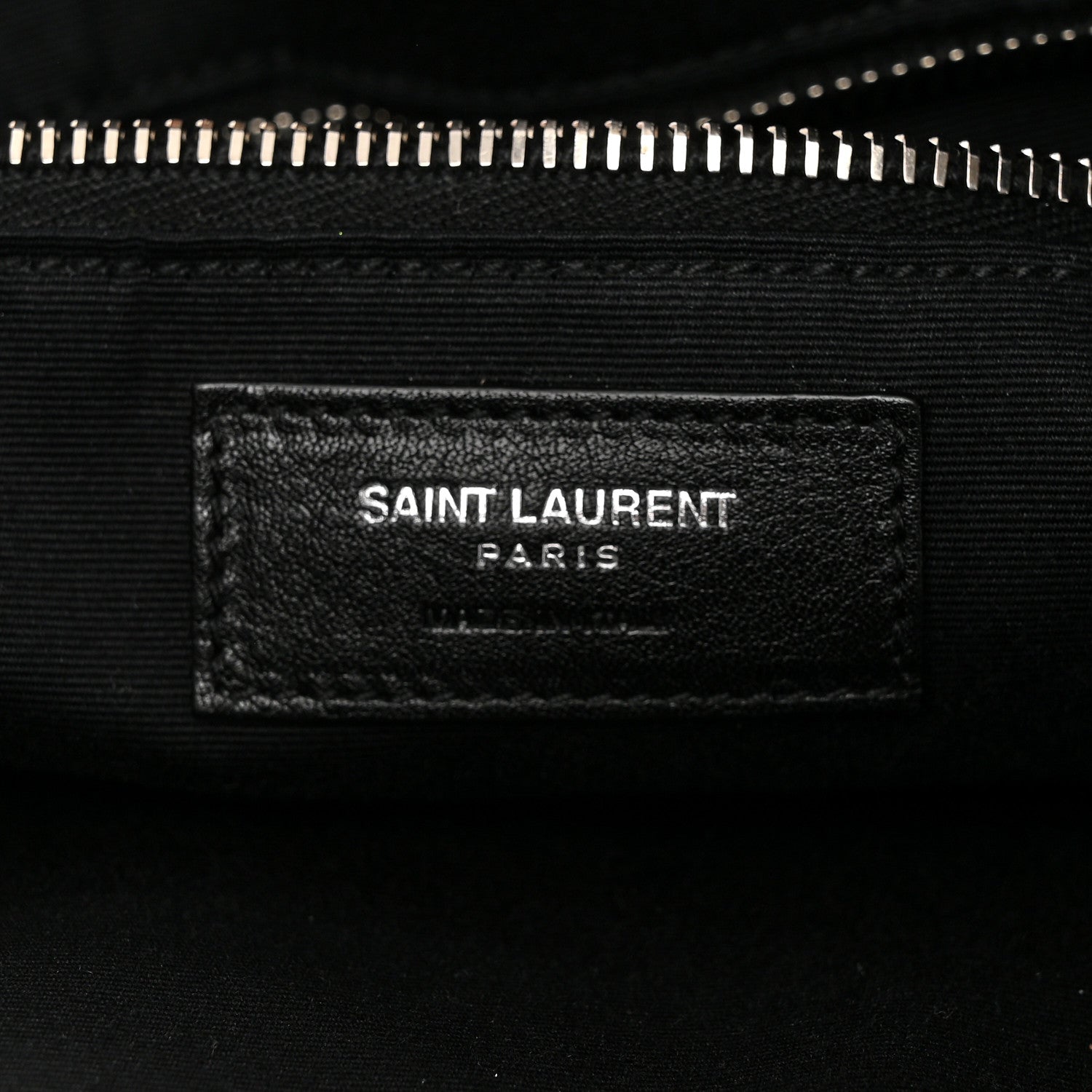 Saint Laurent Raffia Linen Calfskin Rive Gauche Tote Naturale Black 6 of 10