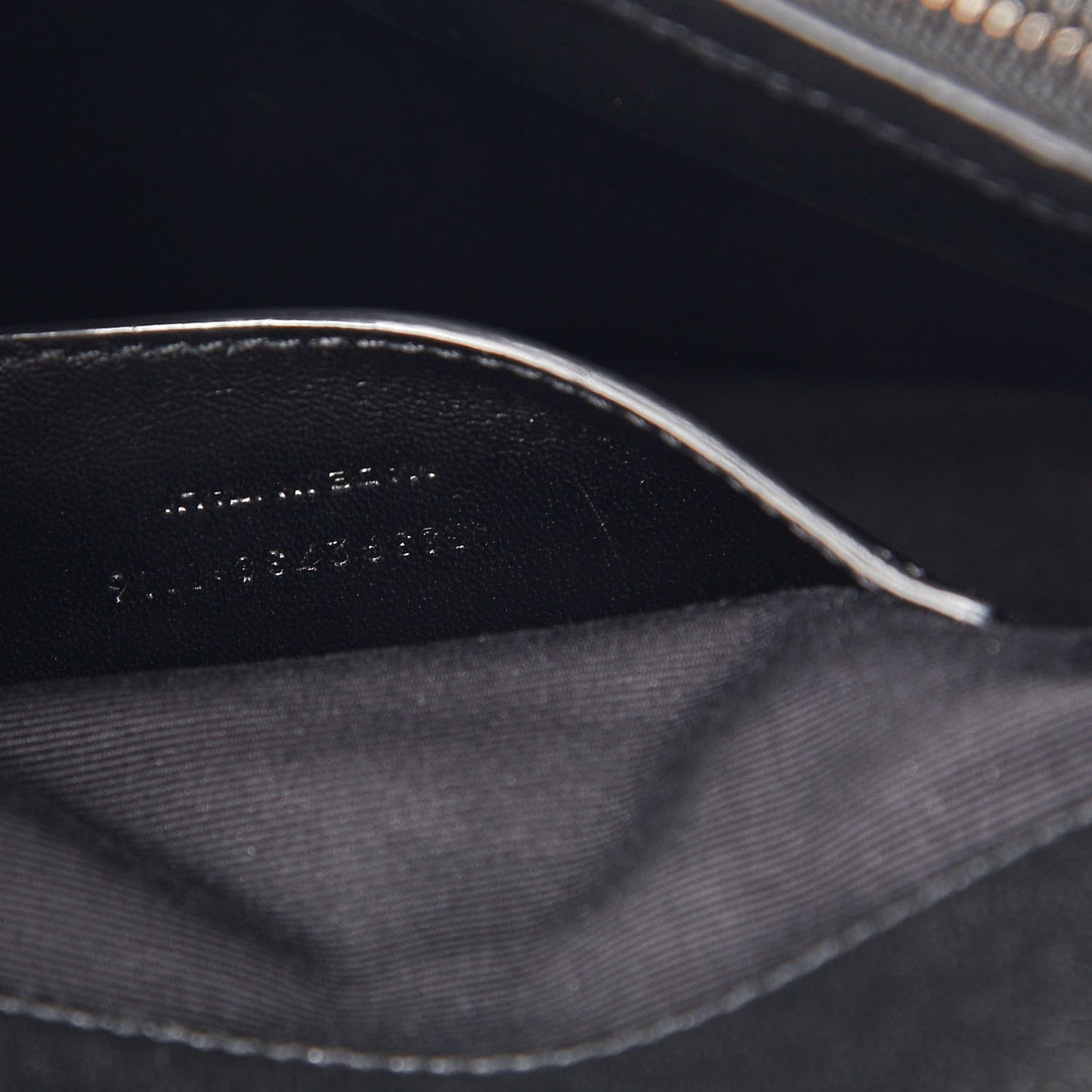 Sheepskin Matelasse Chevron Monogram Large College Satchel Black