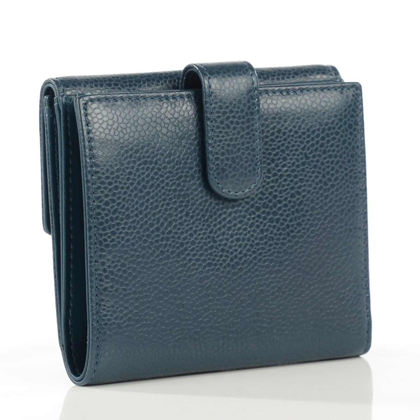 Caviar Small Timeless CC Wallet Navy