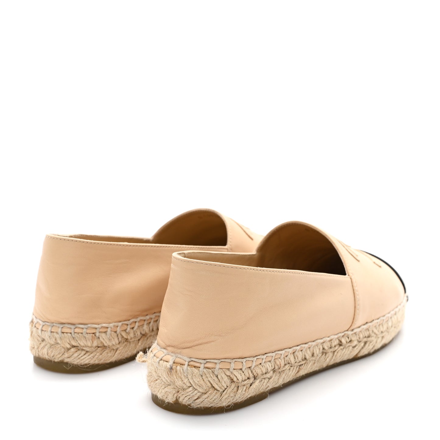 Lambskin CC Espadrilles 38 Beige Black