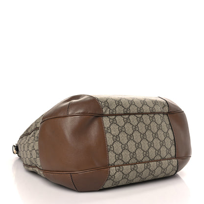 Gucci GG Supreme Monogram Margaux Calfskin Medium Nice Hobo Beige Ebony Acero 4 of 13