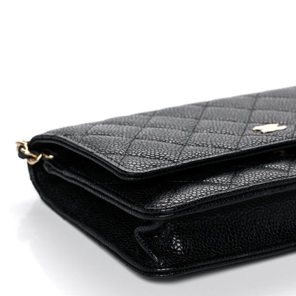 Chanel Caviar Quilted Wallet On Chain WOC Black 10 of 11