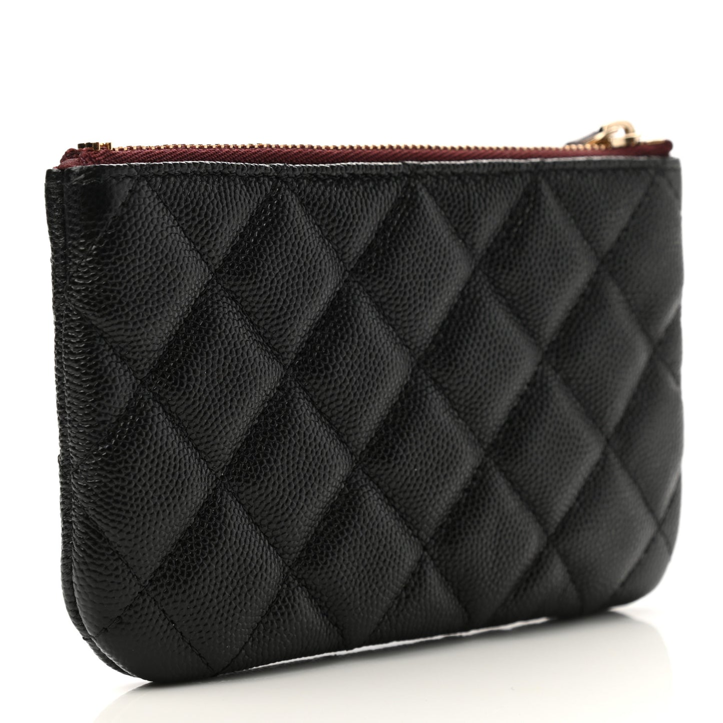 Caviar Quilted Small Cosmetic Case Black