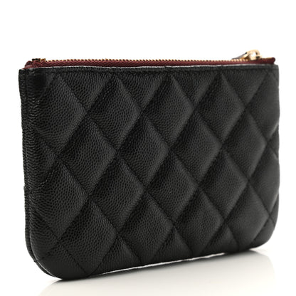 Chanel Caviar Quilted Small Cosmetic Case Black 3 of 8