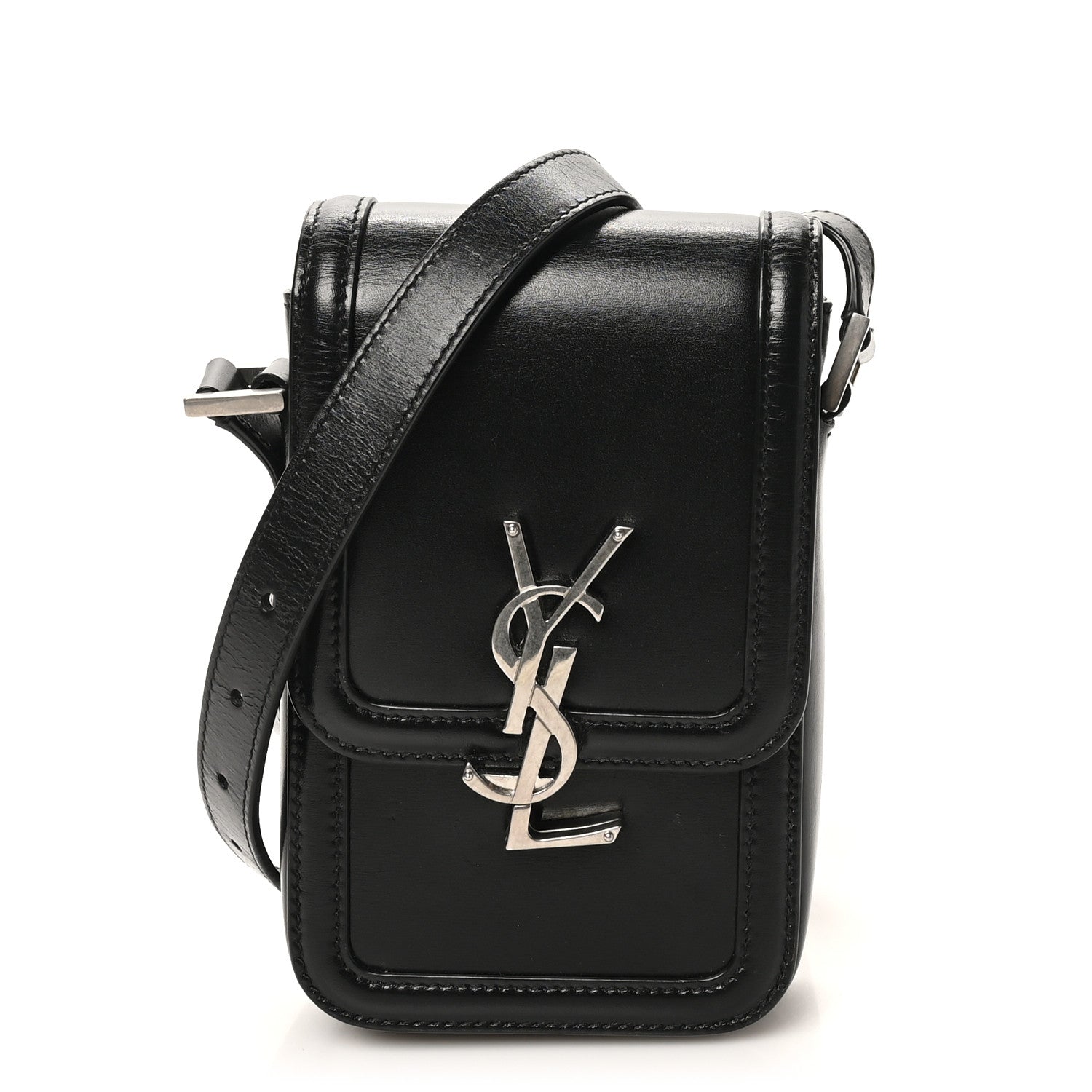 Saint Laurent Smooth Calfskin Mini Solferino Satchel Black 1 of 9