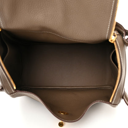 Hermes Taurillon Clemence Lindy 30 Etoupe 5 of 17