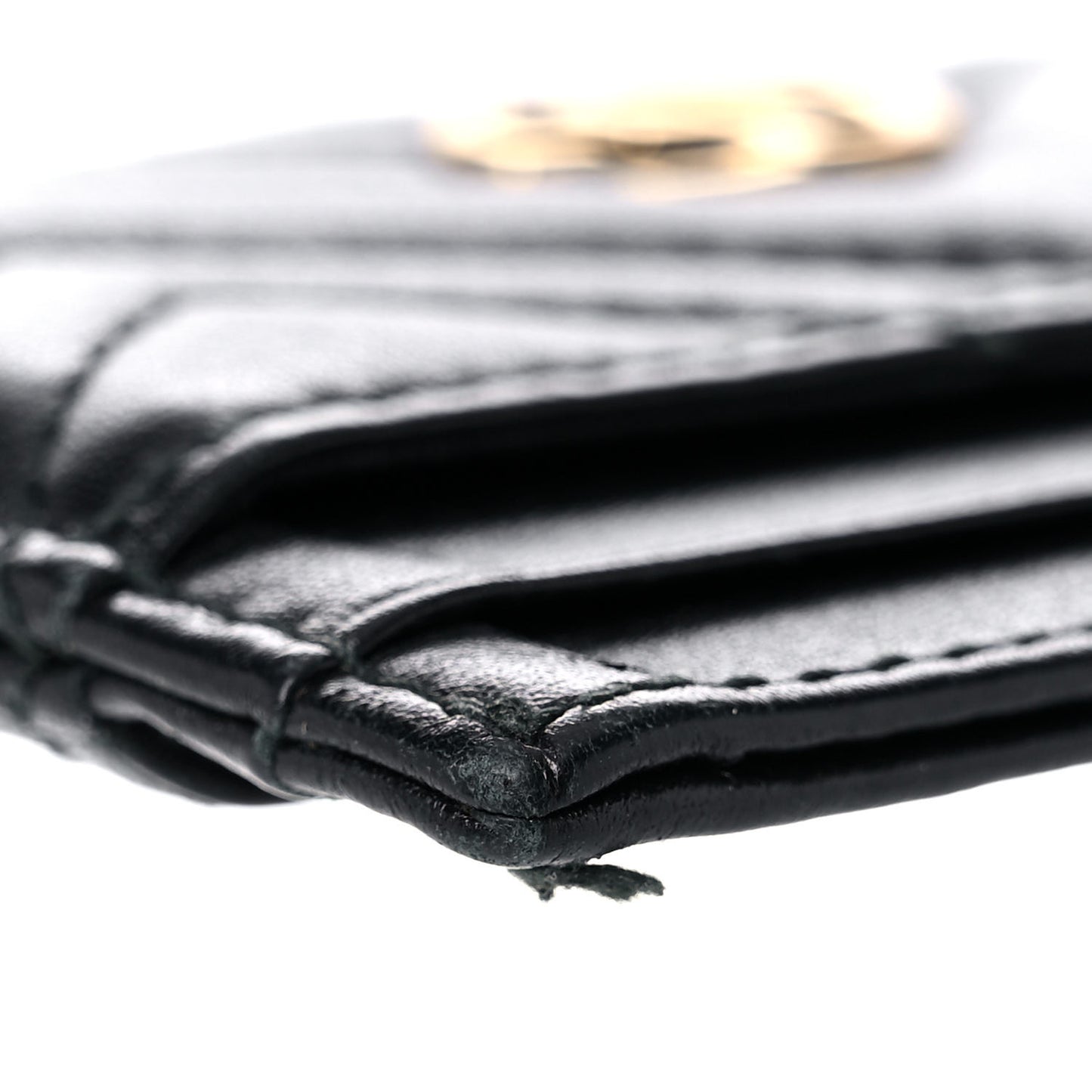 Calfskin Matelasse GG Marmont Card Holder Black