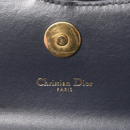 Christian Dior Oblique Denim Saddle Chain Long Wallet Blue 6 of 9