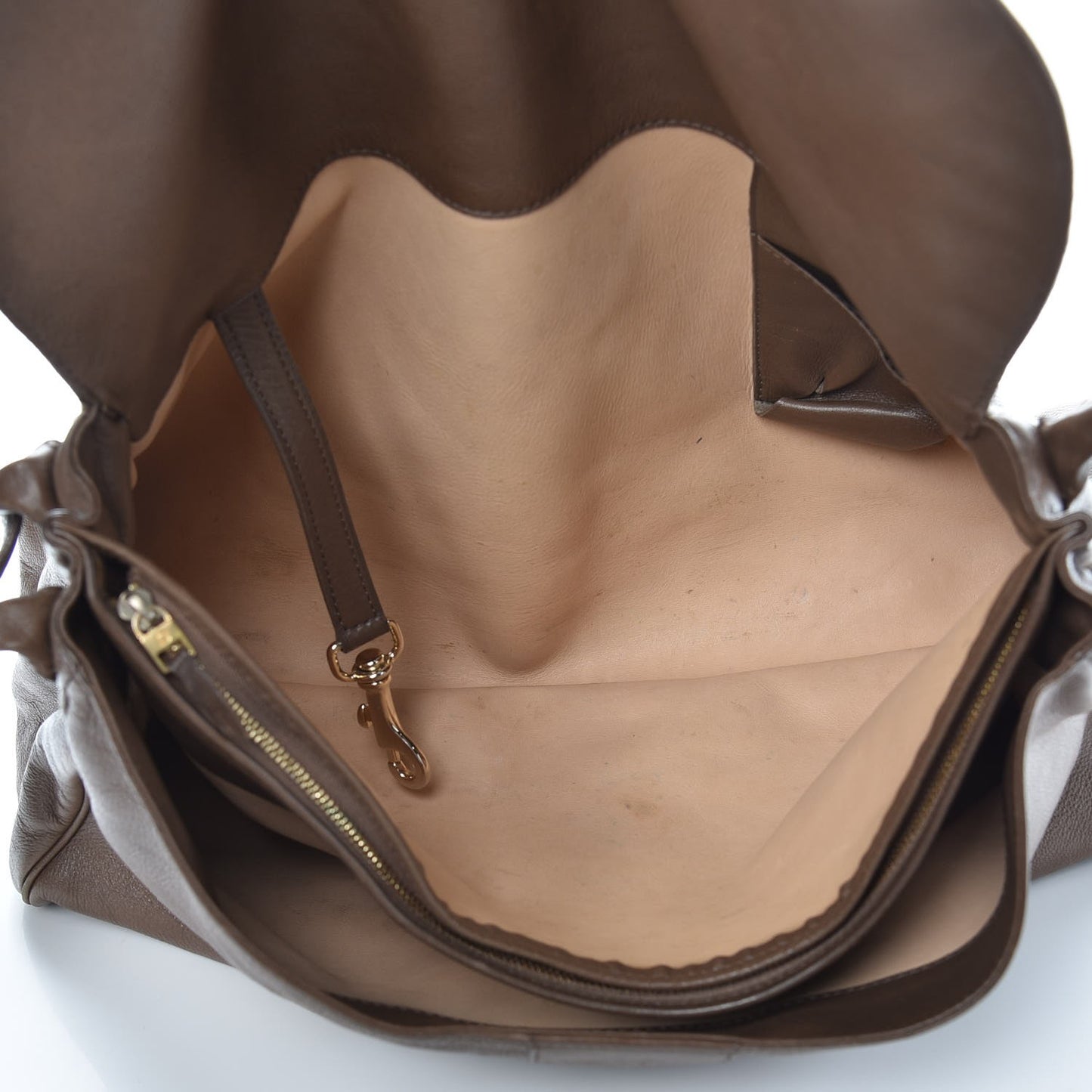 Calfskin Brillant Besace Brown