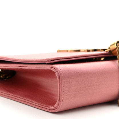 Saint Laurent Satin Small Classic Monogram Kate Tassel Satchel Coral Rose 9 of 10