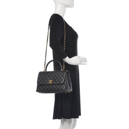 Chanel Caviar Quilted Small Coco Handle Flap Black 2 of 11