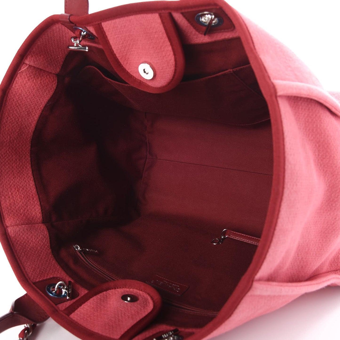 Canvas Large Deauville Tote Red