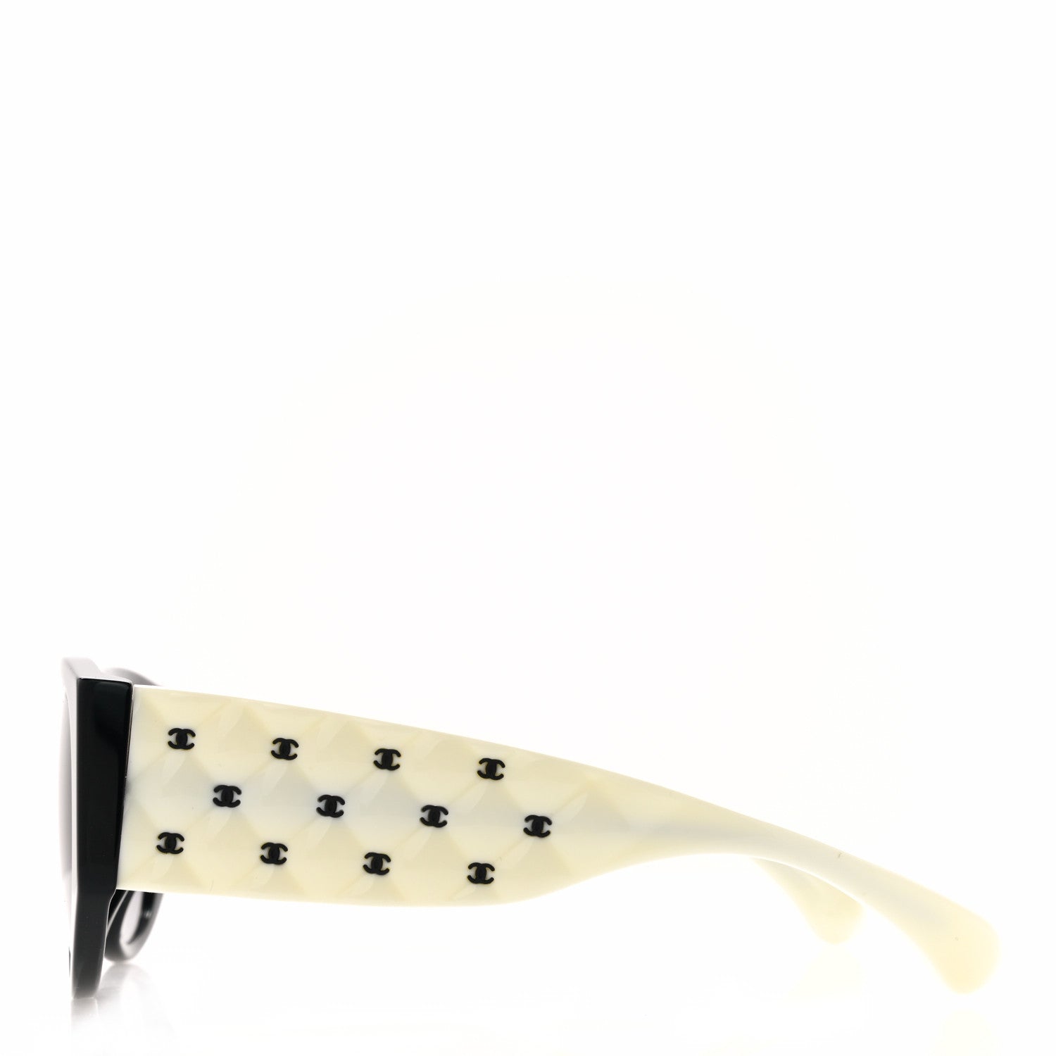 Chanel Acetate Quilted CC Pilot Sunglasses 71465 White Black 3 of 11