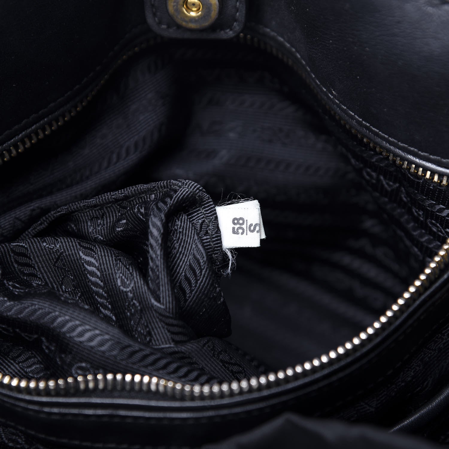 Prada Tessuto Nylon Soft Calf Tote Black 9 of 15