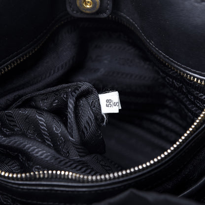 Prada Tessuto Nylon Soft Calf Tote Black 9 of 15