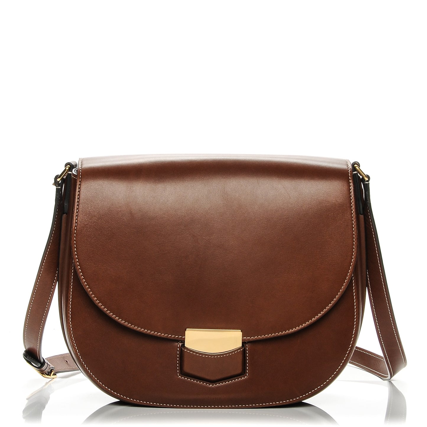 Natural Calfskin Medium Trotteur Chestnut