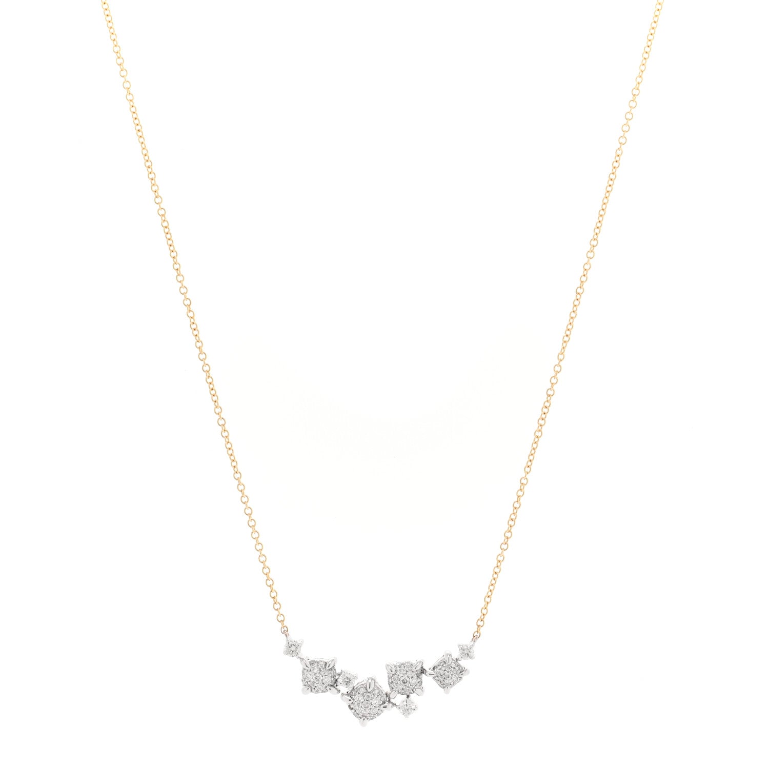 David Yurman 18K Yellow White Gold Diamond Precious Chatelaine Necklace 1 of 3