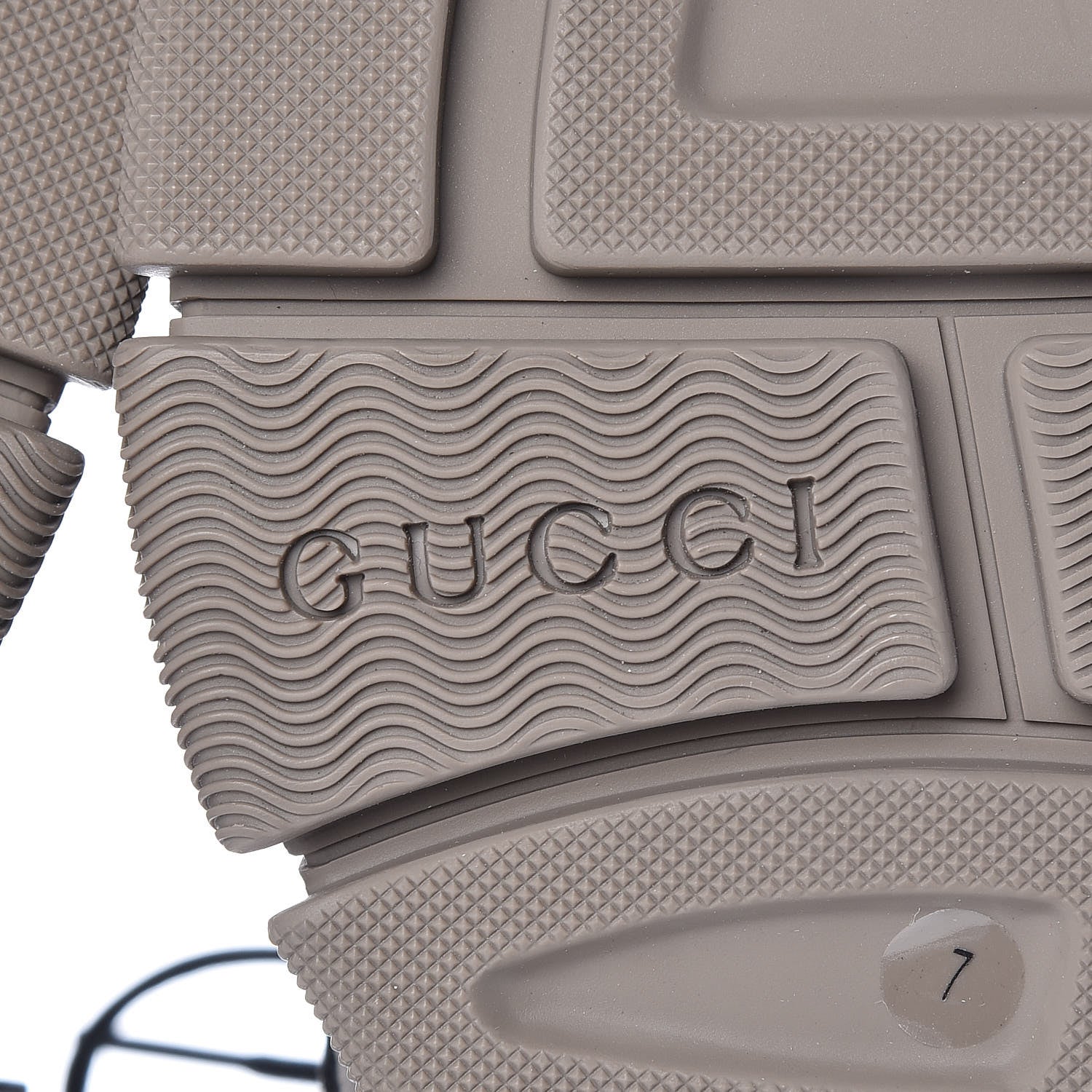 Gucci X SEGA Calfskin Suede Technical Canvas Mens Flashtrek High-Top Sneakers 7 Loess Ardesia 6 of 9