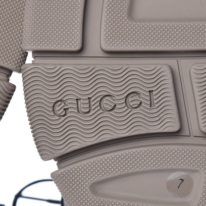Gucci X SEGA Calfskin Suede Technical Canvas Mens Flashtrek High-Top Sneakers 7 Loess Ardesia 6 of 9