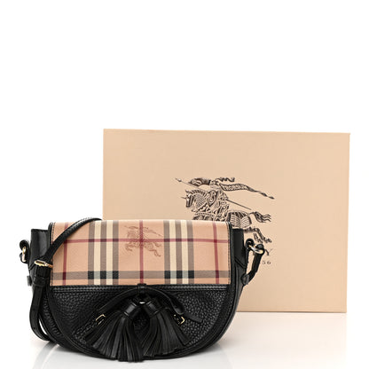Burberry Haymarket Check Maydown Crossbody Bag Black 15 of 15