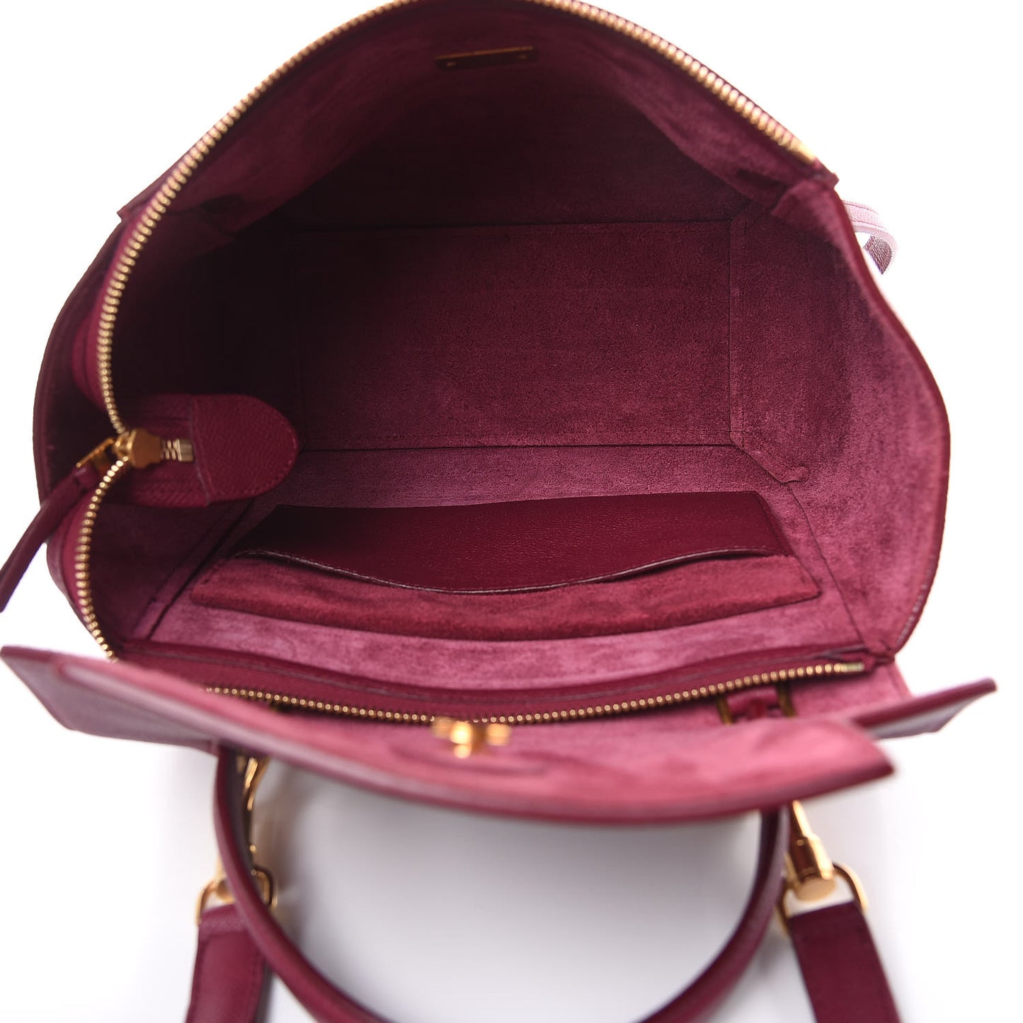 Grained Calfskin Micro Belt Bag Plum