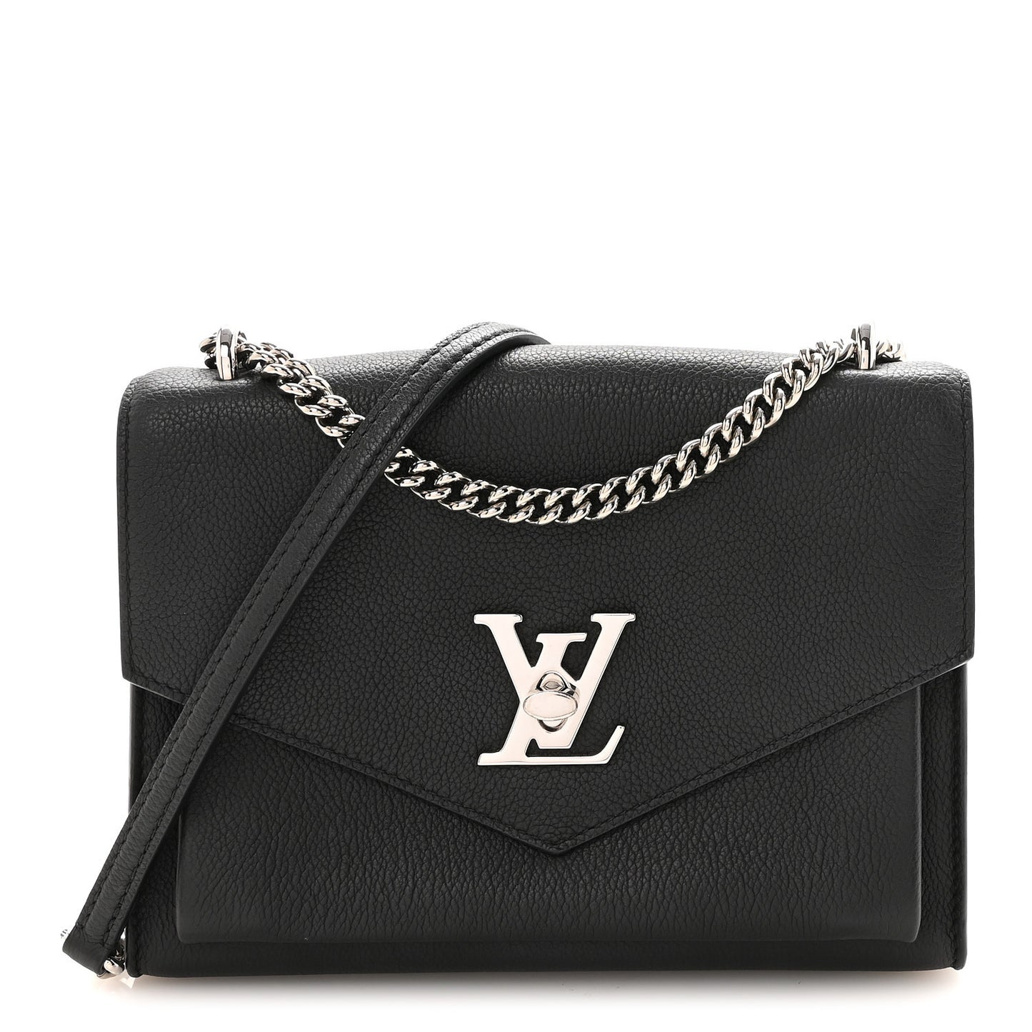 Soft Calfskin My Lockme Chain Bag BB Black