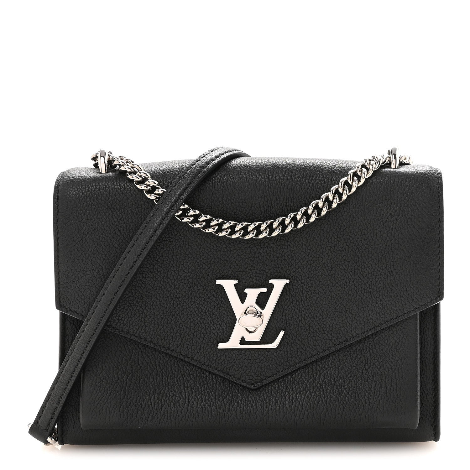 Louis Vuitton Soft Calfskin My Lockme Chain Bag BB Black 1 of 9