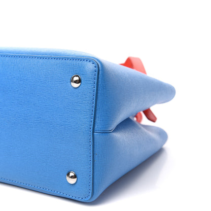 Fendi Vitello Elite Monster Petite 2Jours Tote Blue Royal Papavero Multicolor 9 of 10