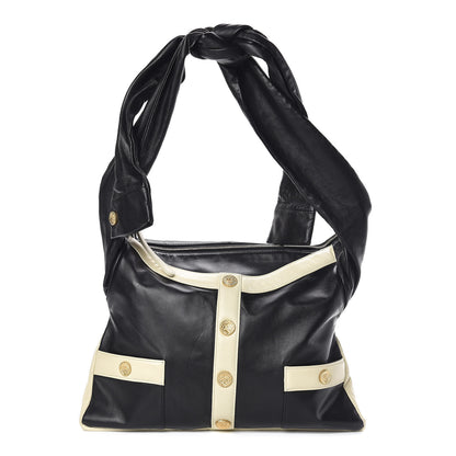Chanel Lambskin Small Girl Bag Black Beige 1 of 10