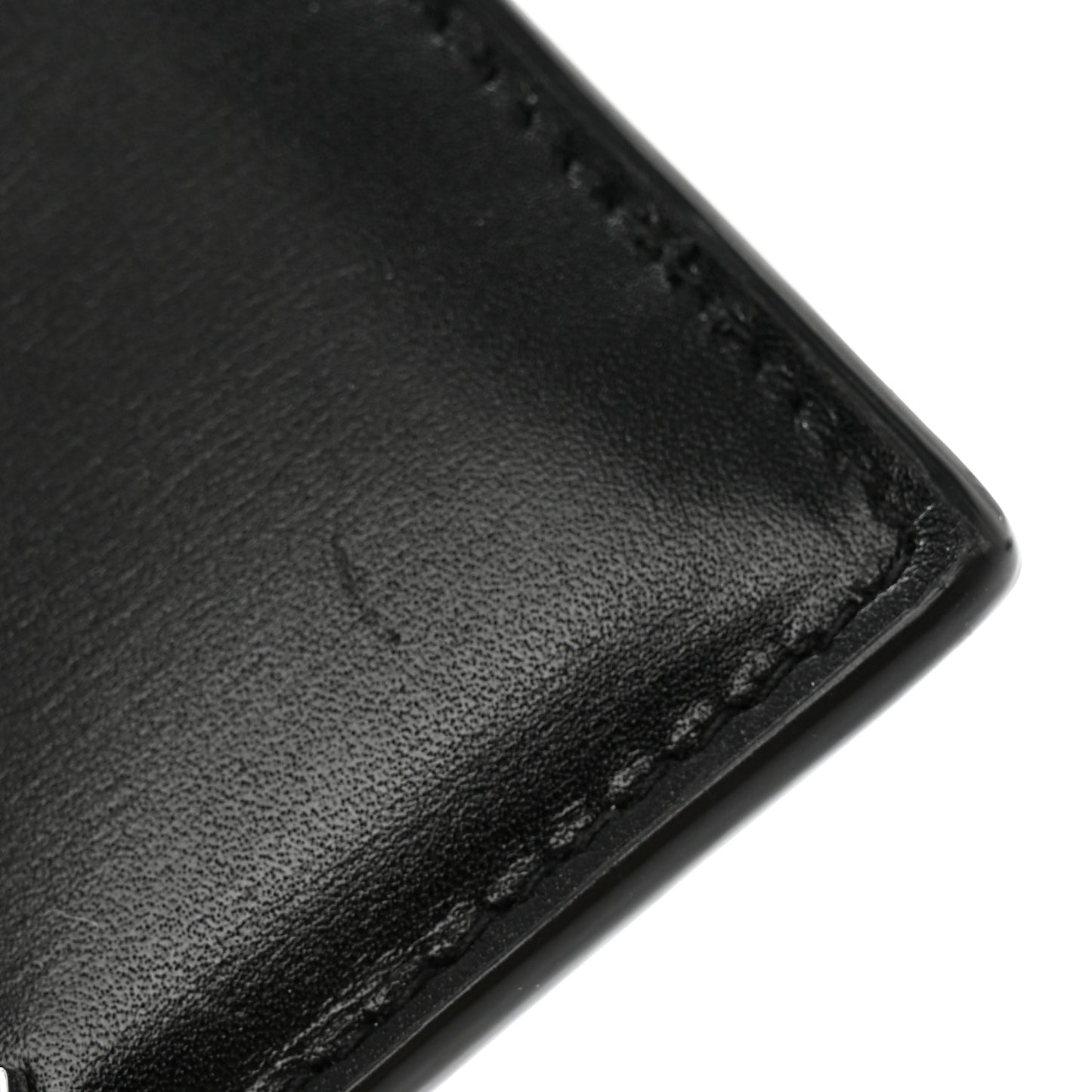 Calfskin Monogram Credit Card Case Black