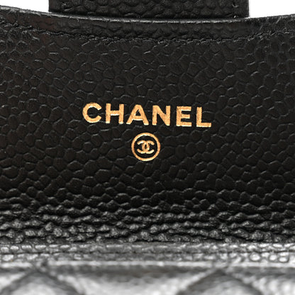 Chanel Caviar Quilted Flap Card Holder Wallet Black 6 of 9
