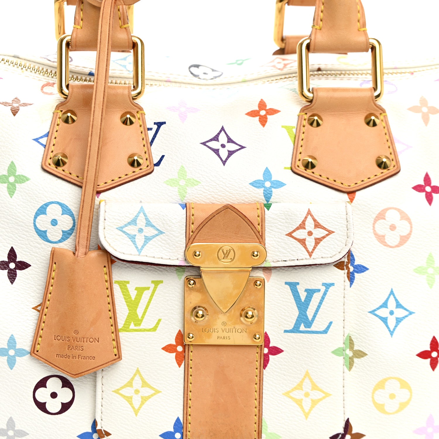 Louis Vuitton Monogram Multicolor Speedy 30 White 6 of 8