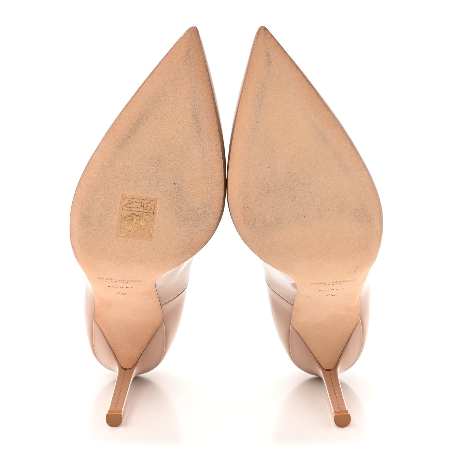 Saint Laurent Patent Anja 105 Pumps 40 Nude 5 of 14