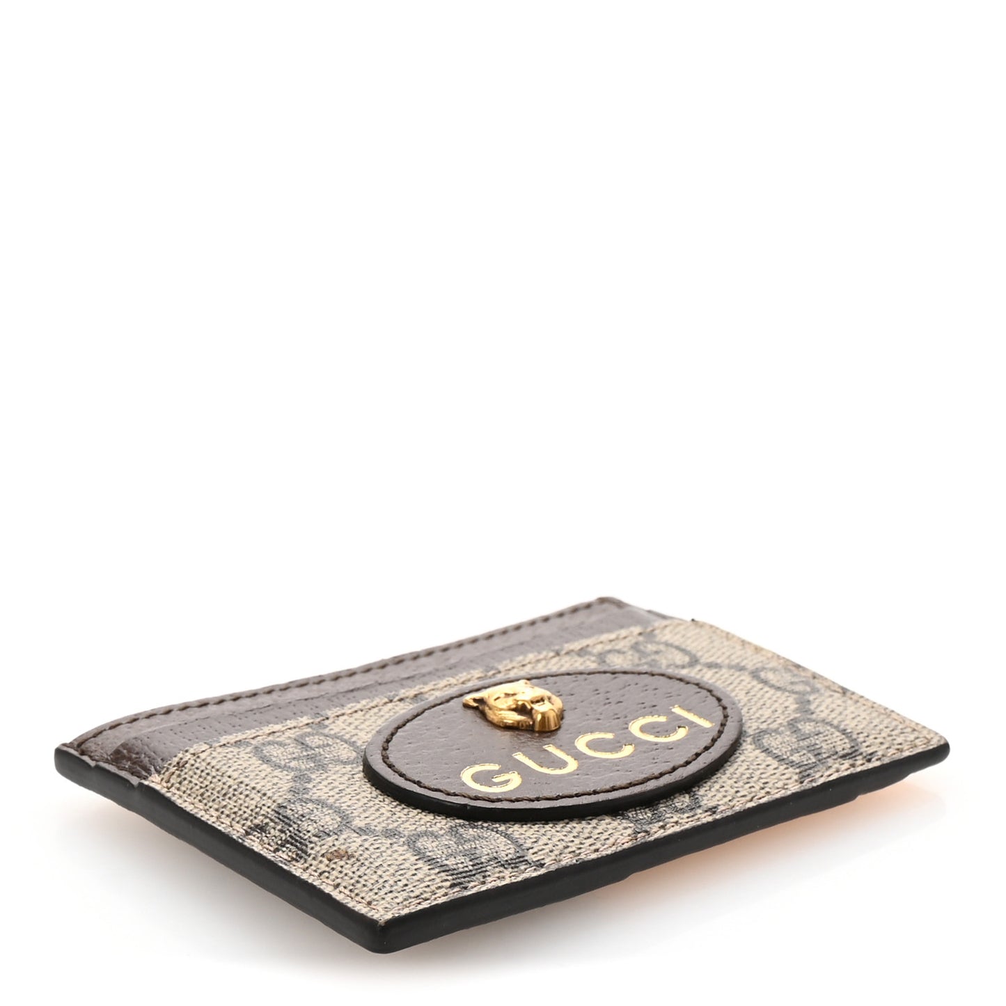GG Supreme Monogram Neo Vintage Card Holder Beige Crop New Acero