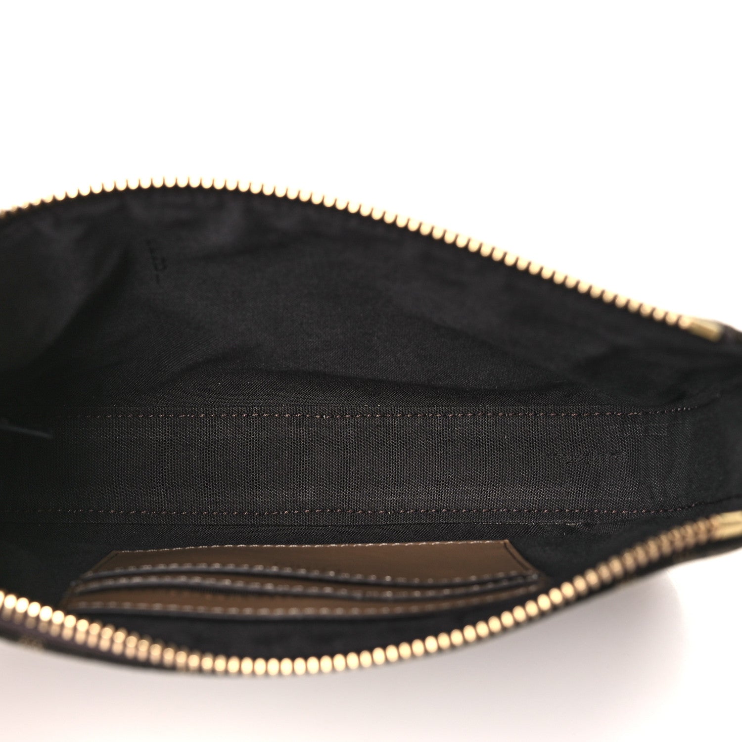 Fendi Fabric Jacquard Vitello Grace FF 1974 Baguette Pouch Tobacco Moro Sand 5 of 11