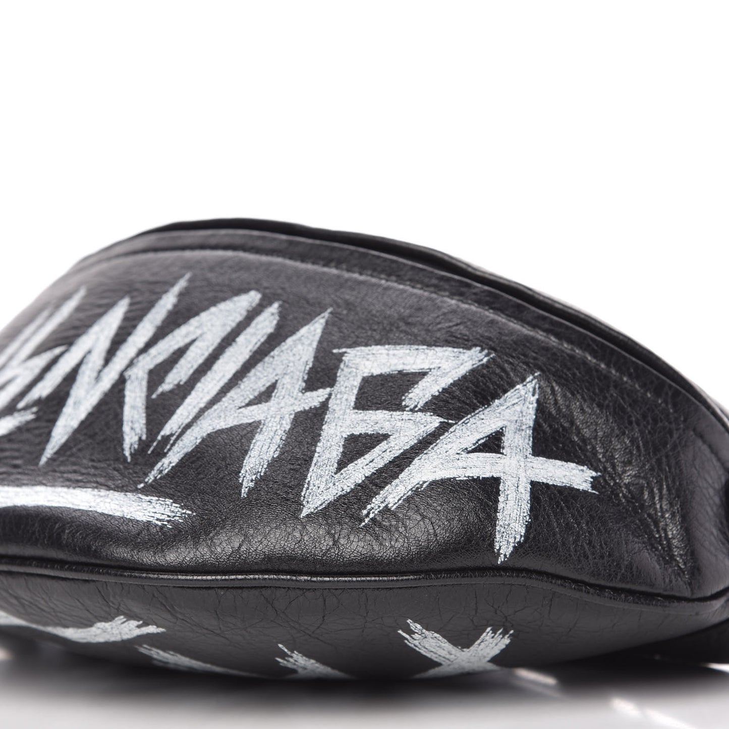 Agneau Arena Graffiti All Over XS Souvenir Belt Bag Black White