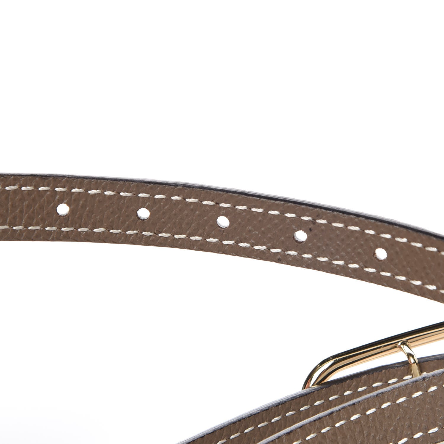 Hermes Epsom 13mm Roulis Belt 90 White Etoupe 6 of 6