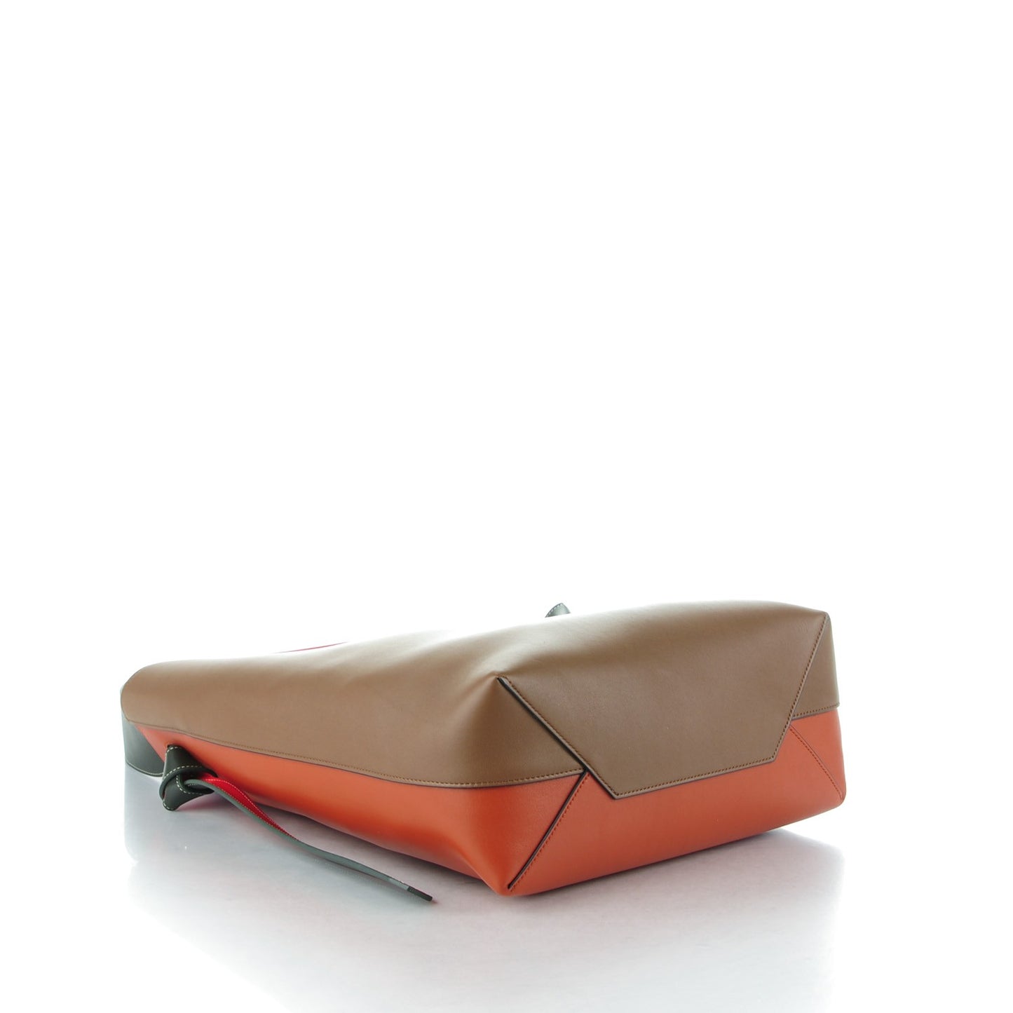 Shiny Smooth Calfskin Small Twisted Cabas Camel Brick