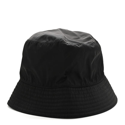 Prada Re-Nylon Metal Triangle Logo Womens Bucket Hat M Black 3 of 7