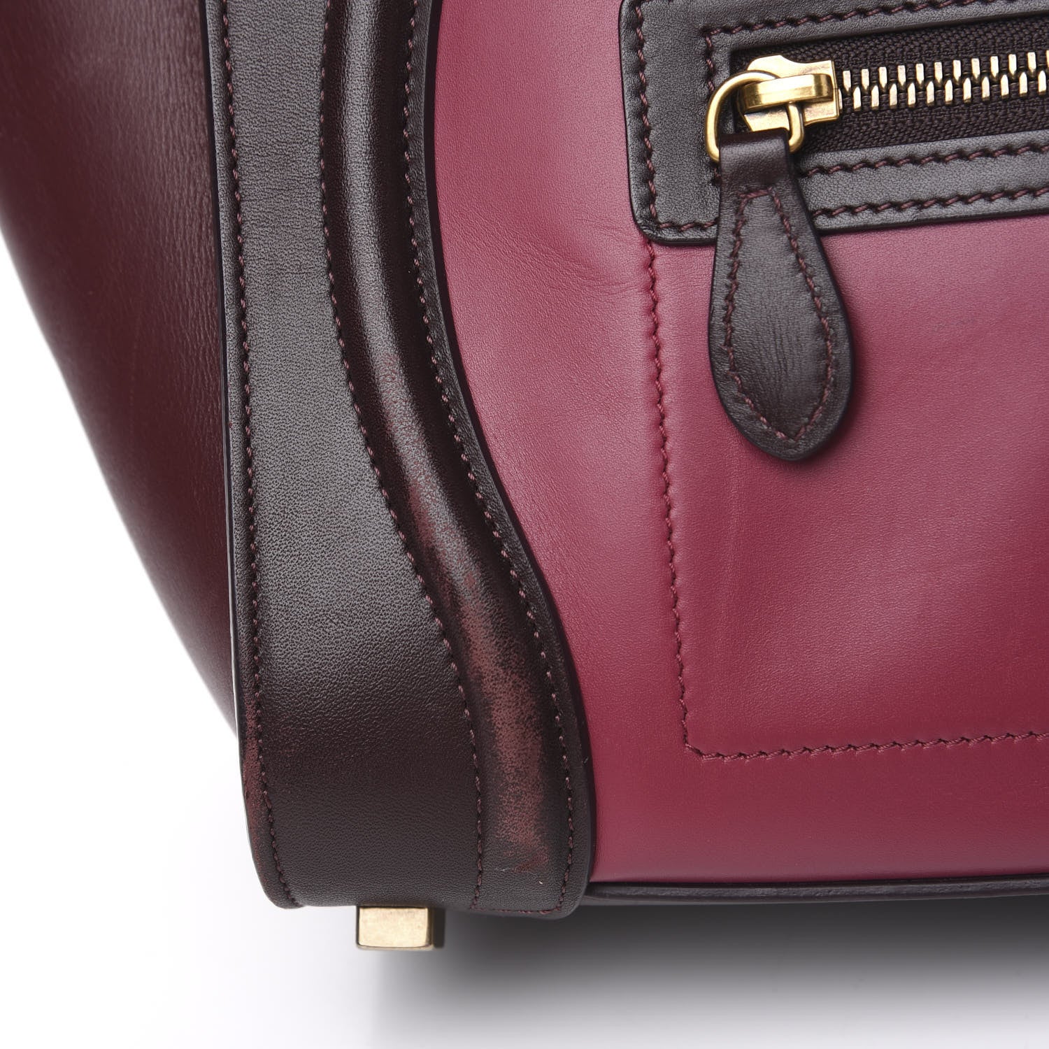Celine Satin Calfskin Mini Tri-Color Luggage Purple Orchid 10 of 14